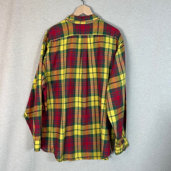 Vintage Sears Roebuck Mens Button Up Shirt Size XXL Plaid Single Needle Country - Picture 3 of 10